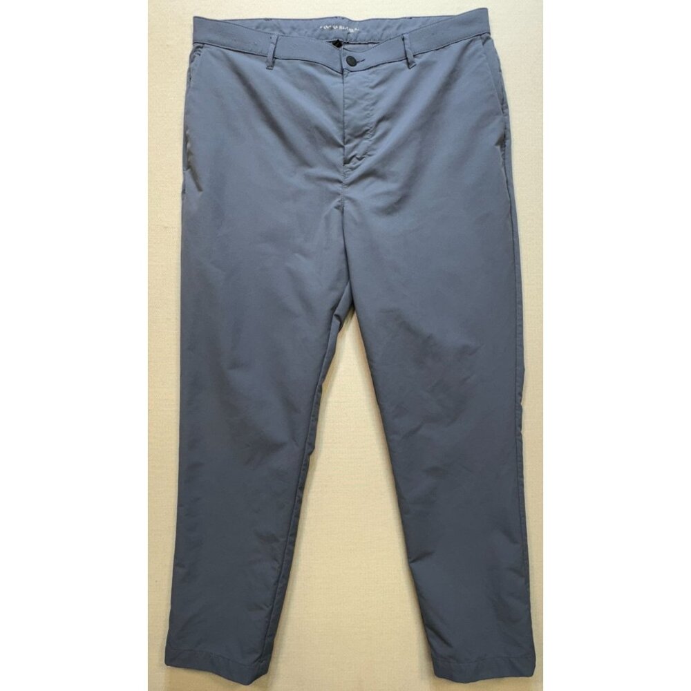 Banana Republic Men's Tech Chino Pants Slim Fit Flat Front Sz 38x30 Gray Stretch